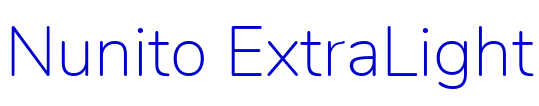 Nunito ExtraLight шрифт